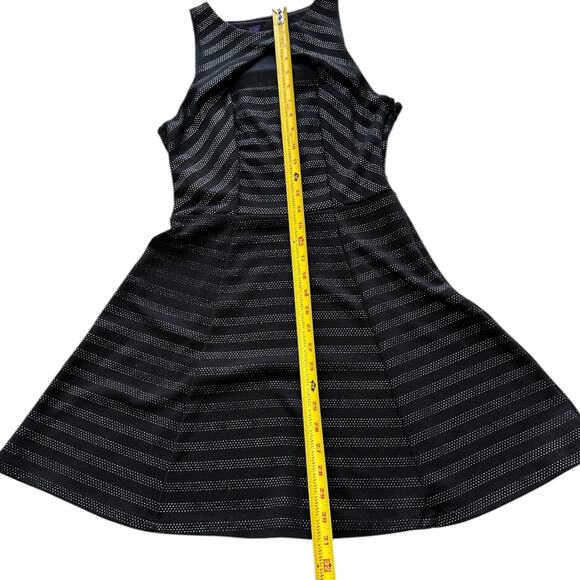 Womens Dress Size Small Black Tank Polka Dot Stripes Softgoth Business Casual - Picture 5 of 8